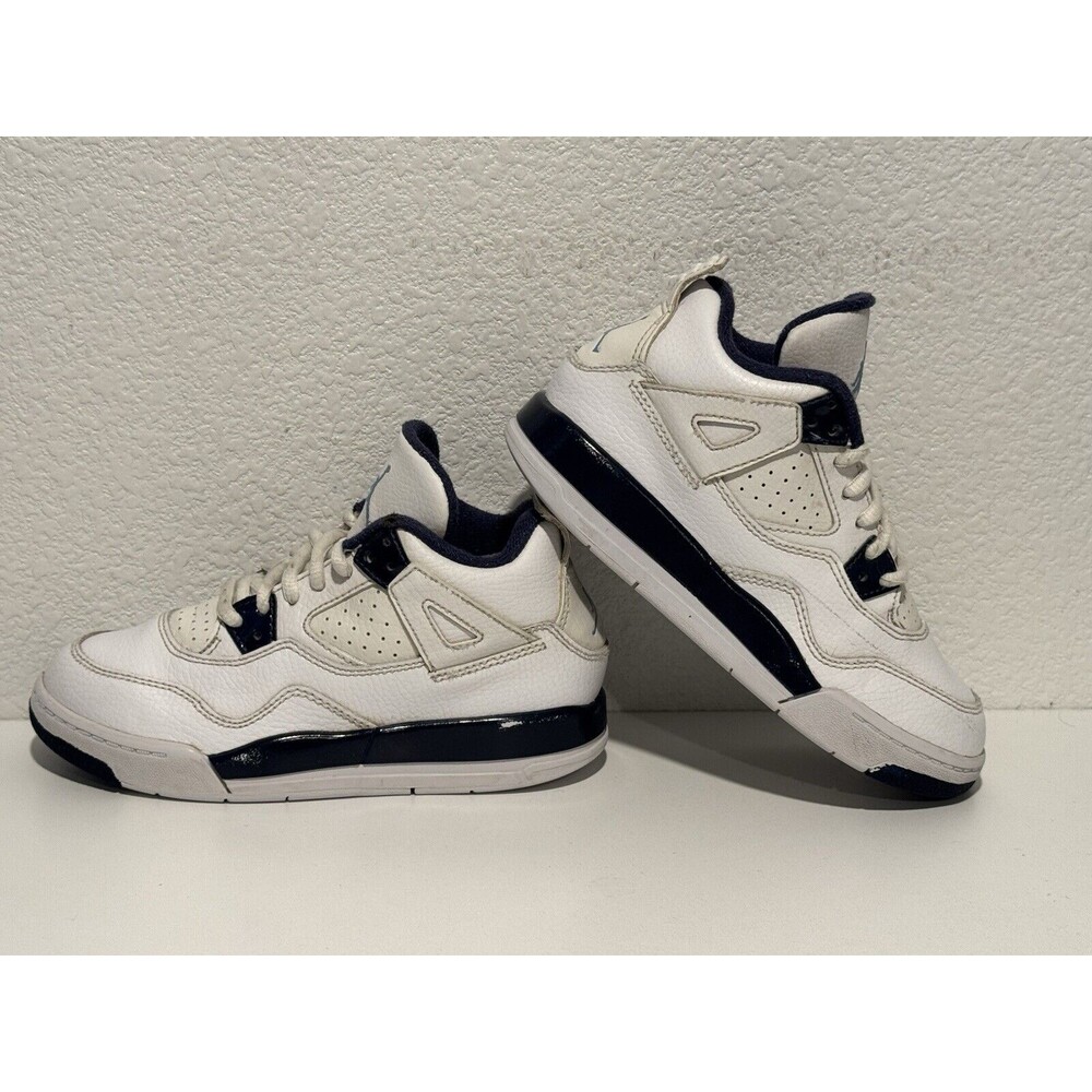 Nike Air Jordan IV 4 Retro LS PS LEGEND BLUE Shoes Youth Sz 12.5C 707430-107 - Picture 12 of 15